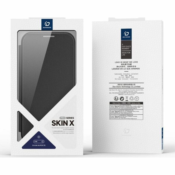 DUX DUCIS wallet case SKIN X PRO compatible with MagSafe for SAMSUNG A36/A56 5G black