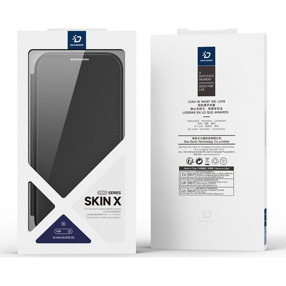 DUX DUCIS wallet case SKIN X PRO compatible with MagSafe for SAMSUNG A36/A56 5G black