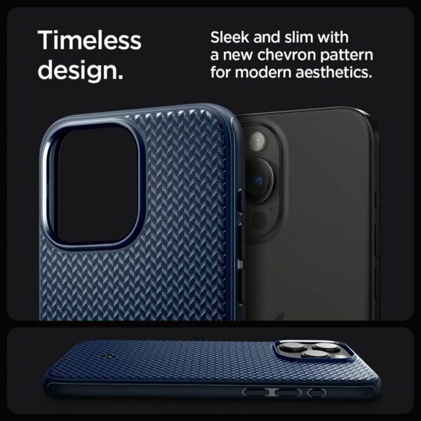 SPIGEN case MAG ARMOR compatible with MagSafe for IPHONE 15 Pro Max navy blue