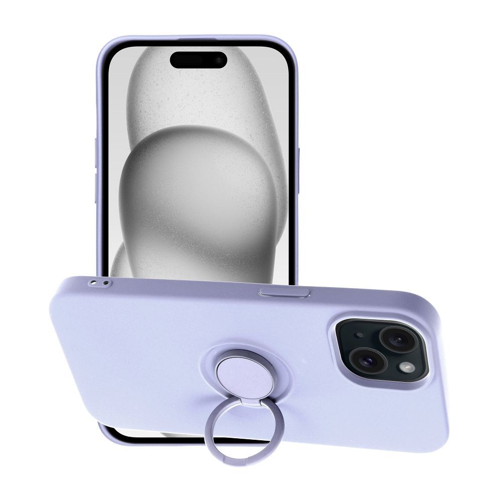 SILICONE RING case for IPHONE 15 violet