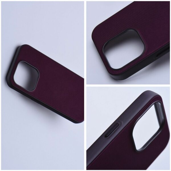 WOVEN MAG COVER case compatible with MagSafe for IPHONE 13 Pro Max burgundy