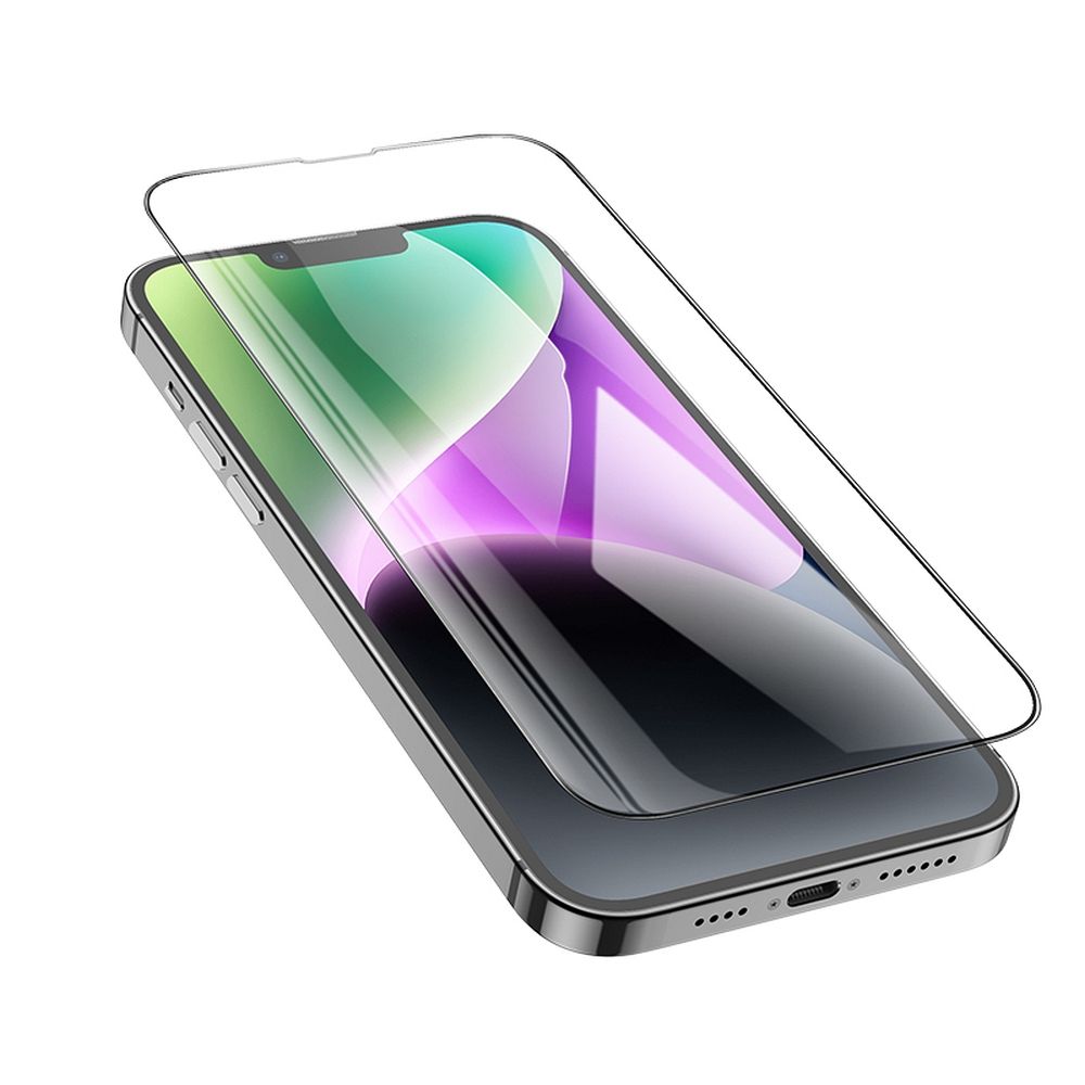 HOCO tempered glass HD 5D Guardian shield (SET 10in1) - for iPhone 13 / 13 Pro / 14 / 16e black (G14)