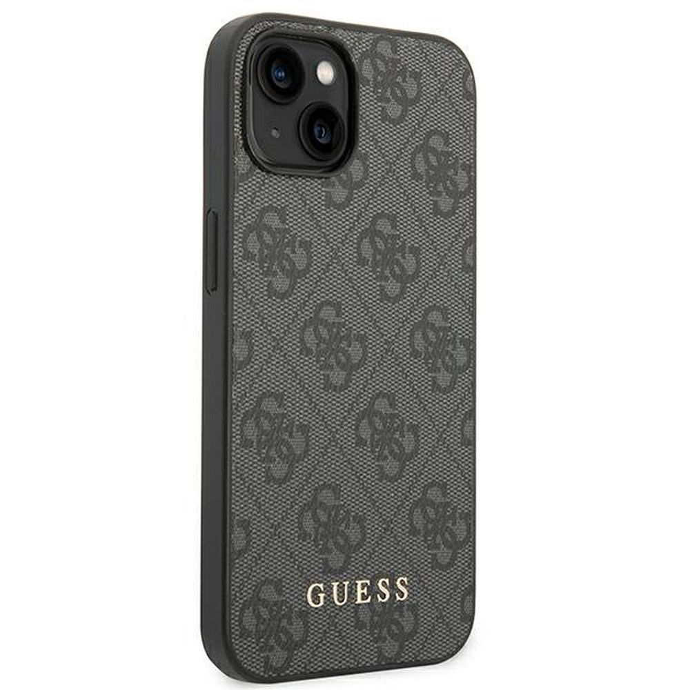 GUESS case for IPHONE 14 GUHCP14SG4GFGR (4G Gold Logo) grey