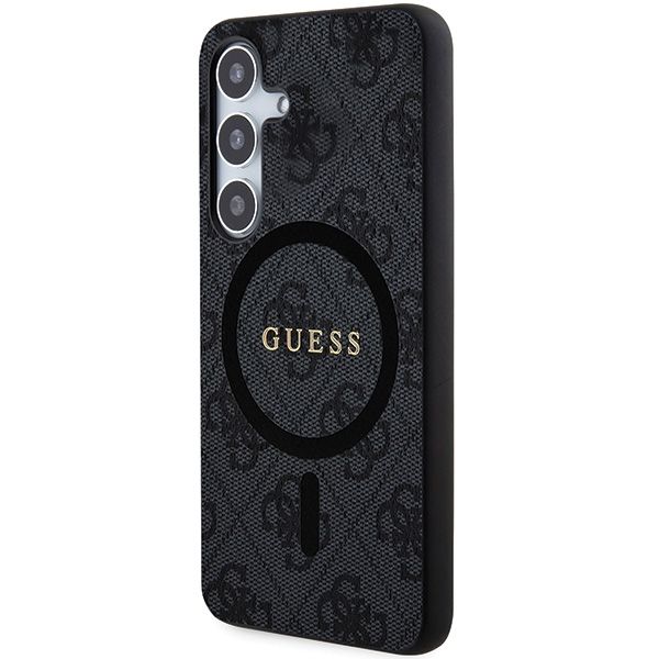 GUESS case for SAMSUNG S24 compatible with MagSafe GUHCS24SGF4GGR (4G Ring classic logo) black