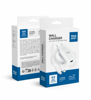 BLUE STAR travel charger Type C + cable Type C to Lightning PD QC4.0 3A 18W TFK-TC-1099C white