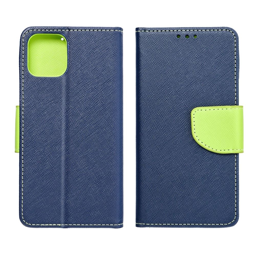 FANCY Book case for SAMSUNG A11 navy/lime