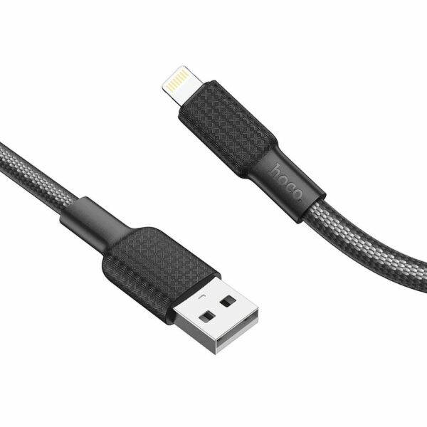 HOCO cable USB A to Lightning 2,4A X69 1 m black white