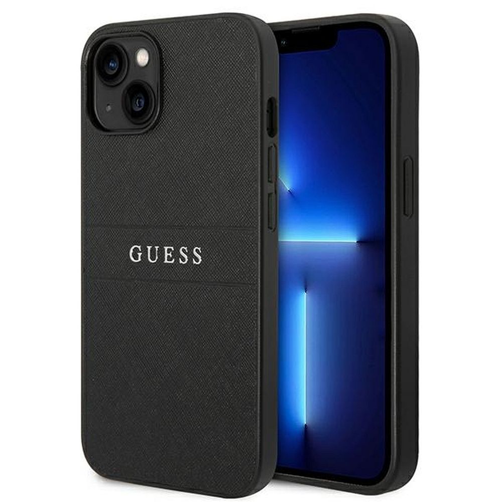 GUESS case for IPHONE 14 Plus GUHCP14MPSASBBK (Saffiano With Metal Logo) black