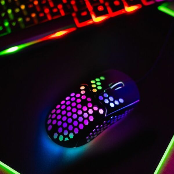 ART wire computer mouse USB A dpi with light AM-99 black