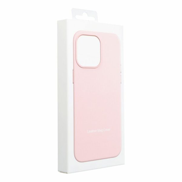 Case LEATHER MAG COVER compatible with MagSafe do IPHONE 16 Plus sand pink