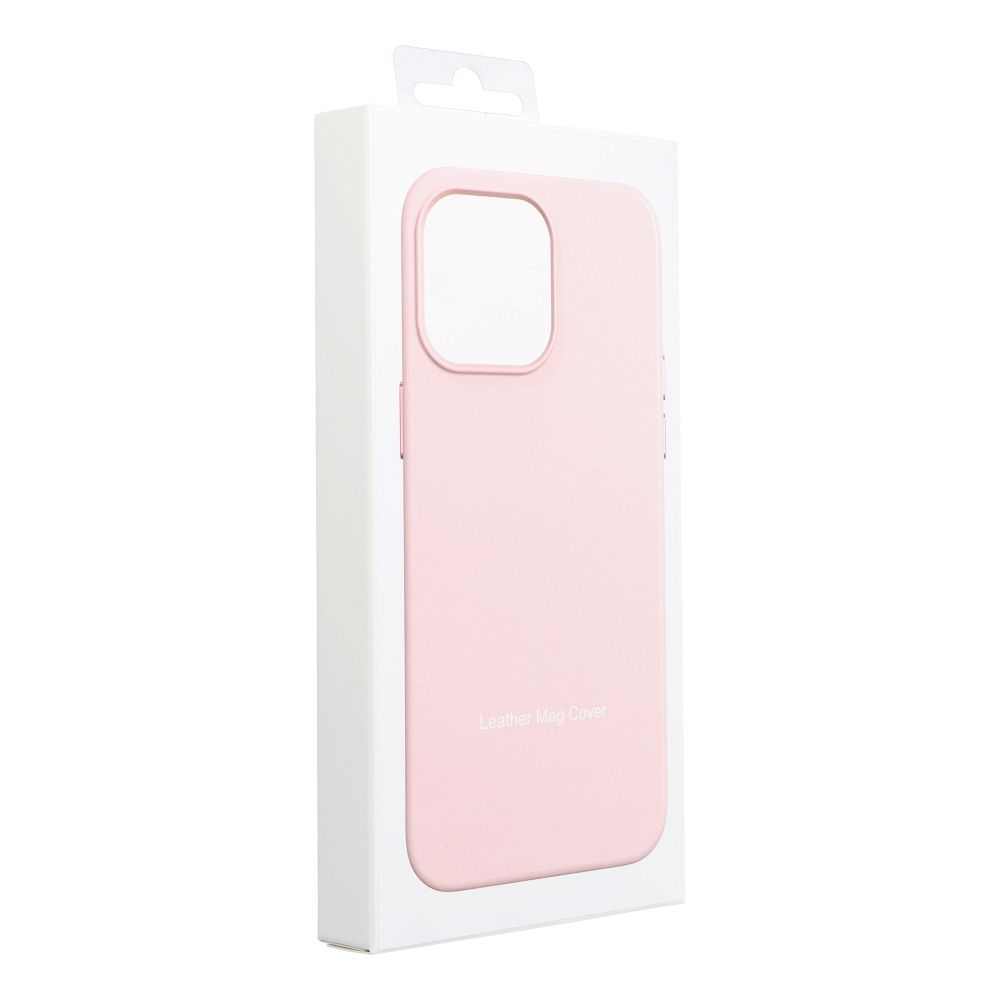 Case LEATHER MAG COVER compatible with MagSafe do IPHONE 16 Plus sand pink