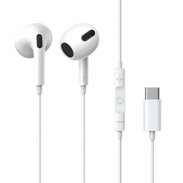 BASEUS wire earphones Type C with microphone ENCOK C17 NGCR010002 white