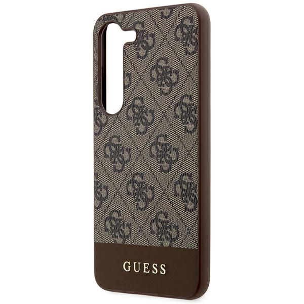 GUESS case for SAMSUNG S24 Plus GUHCS24MG4GLBR (4G Bottom Stripe) brown