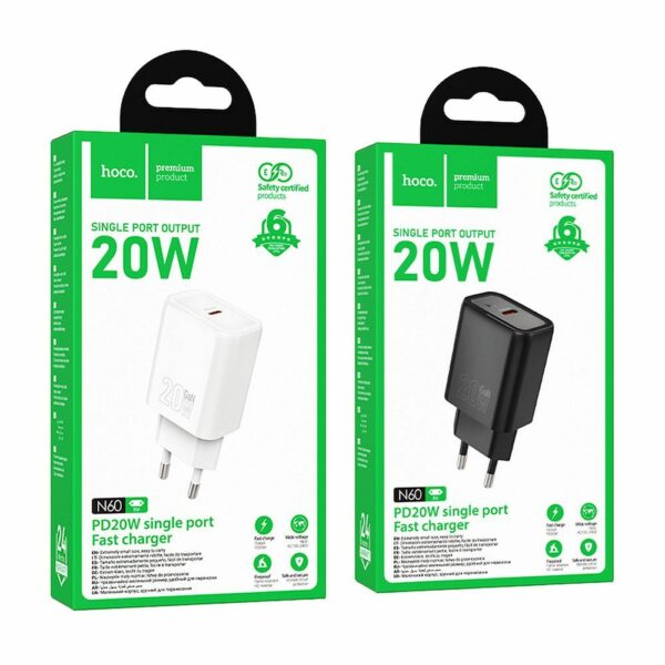 HOCO wall charger Type C PD QC 20W N60 white