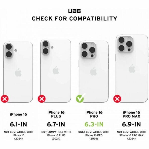 UAG Urban Armor Gear case PATHFINDER compatible with MagSafe for IPHONE 16 Pro silver