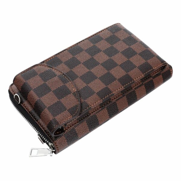Stylish bag for mobile phone chocolate check