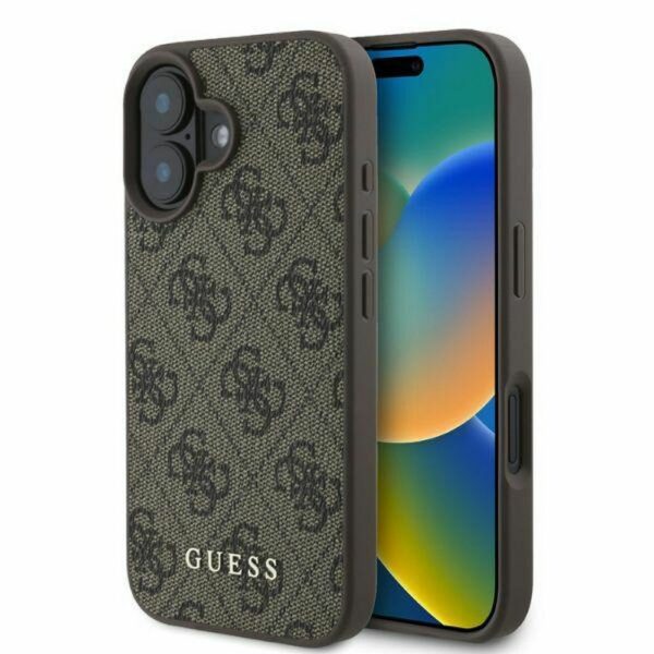 GUESS case for IPHONE 16 GUHCP16SG4GFBR (PU 4G Classic) brown