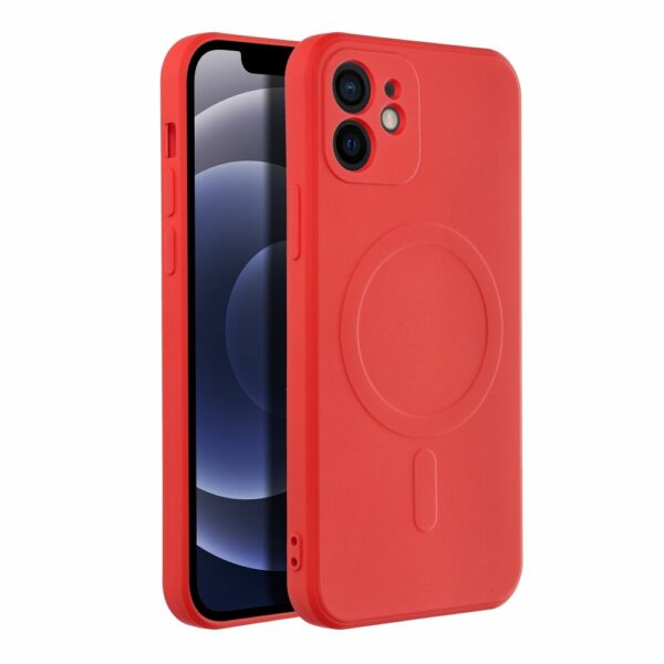 SILICONE MAG COVER case compatible with MagSafe for IPHONE 12 red