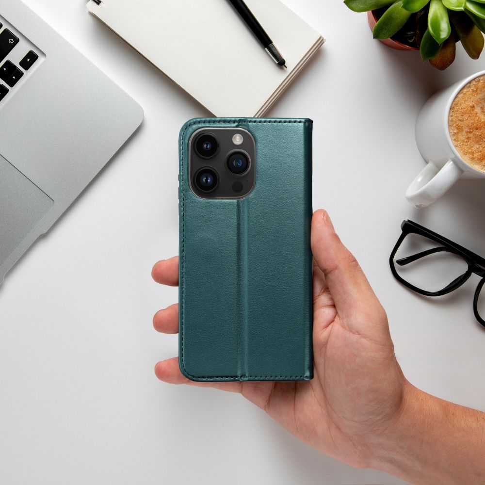 SMART MAGNETO Book case for IPHONE 14 Plus dark green