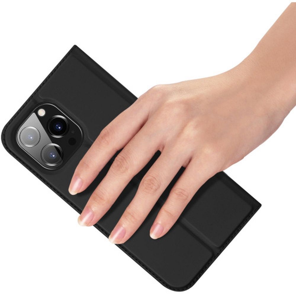 DUX DUCIS wallet case SKIN PRO for IPHONE 15 Pro black