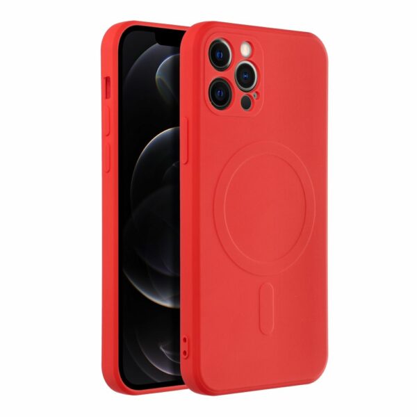SILICONE MAG COVER case compatible with MagSafe for IPHONE 12 Pro red