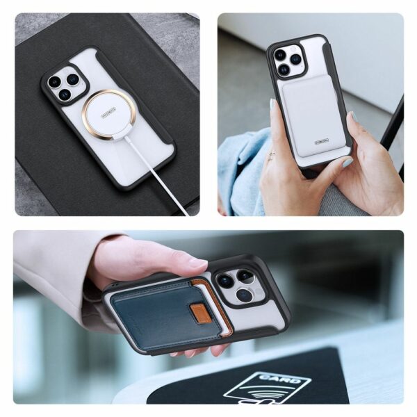 DUX DUCIS wallet case SKIN X PRO compatible with MagSafe for IPHONE 15 Pro black