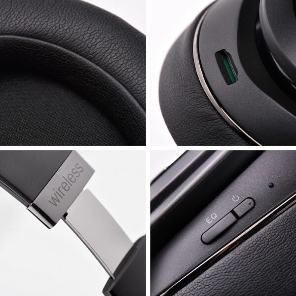 DOQAUS wireless headphones bluetooth VOGUE 9 2in1 black