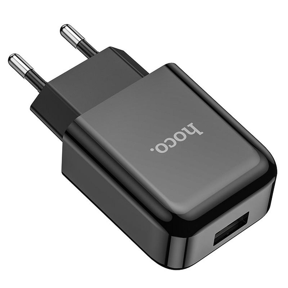 HOCO travel charger USB A + cable USB A to Lightning 2.1A N2 black