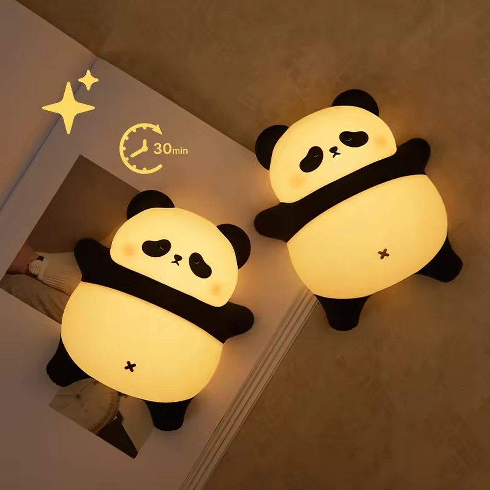 Table lamp bedside Sleeping panda Art Deco touch style