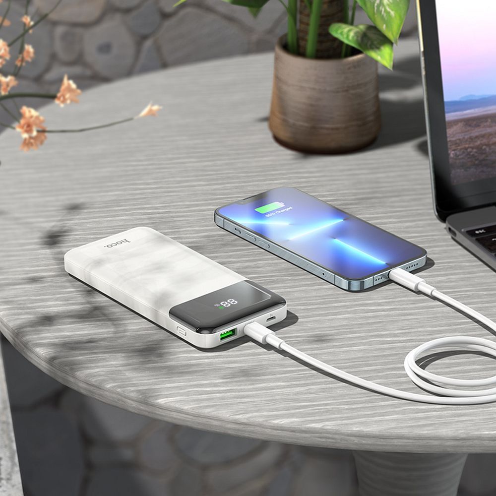 HOCO powerbank 10000 mAh PD QC3.0 3A 20W J102 white