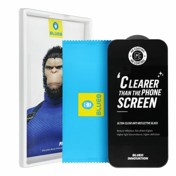 5D Mr. Monkey Glass - Apple iPhone 16 black (Strong Premium AR)