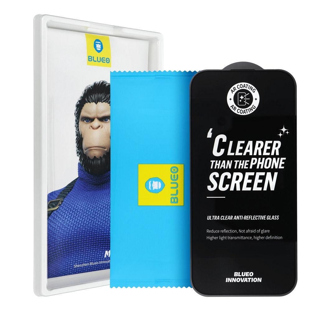 5D Mr. Monkey Glass - Apple iPhone 16 black (Strong Premium AR)