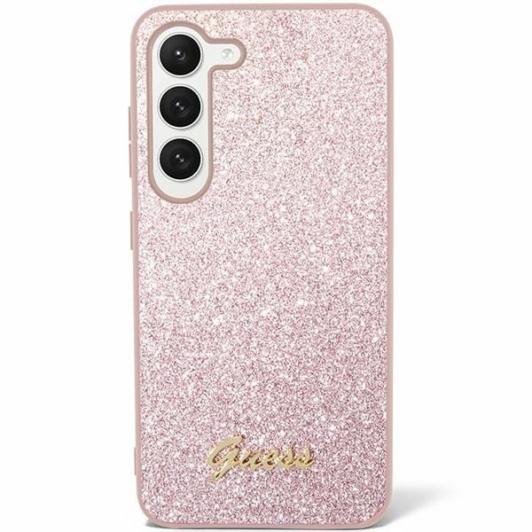 GUESS case for SAMSUNG S24 GUHCS24SHGGSHP (Glitter Script) pink