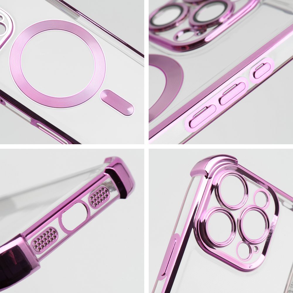 Case ANTISHOCK ELECTRO for IPHONE 16 Pro compatible with MagSafe pink
