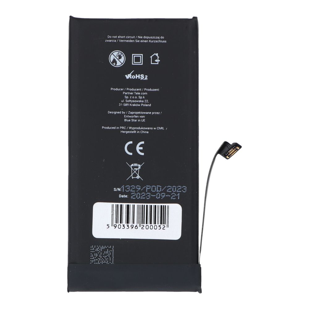 594794b4f213da434a7f036ba489486f BLUE STAR HQ battery for IPHONE 13 Mini 2406 mAh