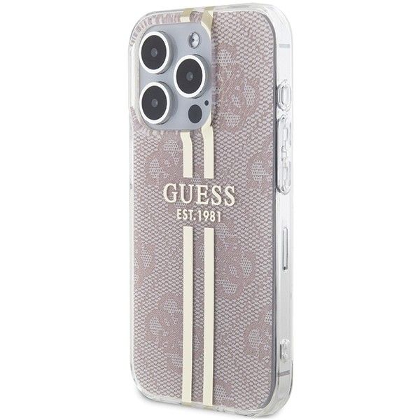 GUESS case for IPHONE 14 Pro Max GUHCP14XH4PSEGP (4G Gold Stripe) pink