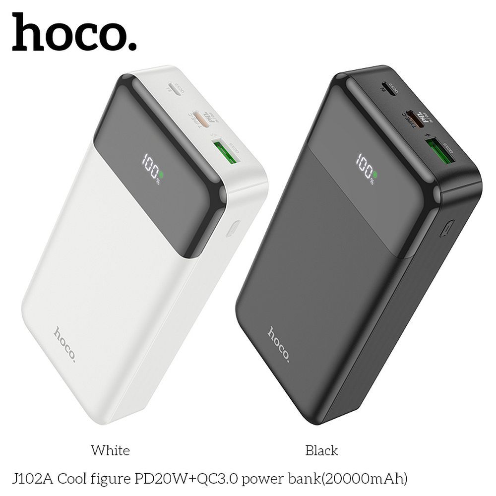 HOCO powerbank 20000 mAh PD QC3.0 3A 20W J102A black