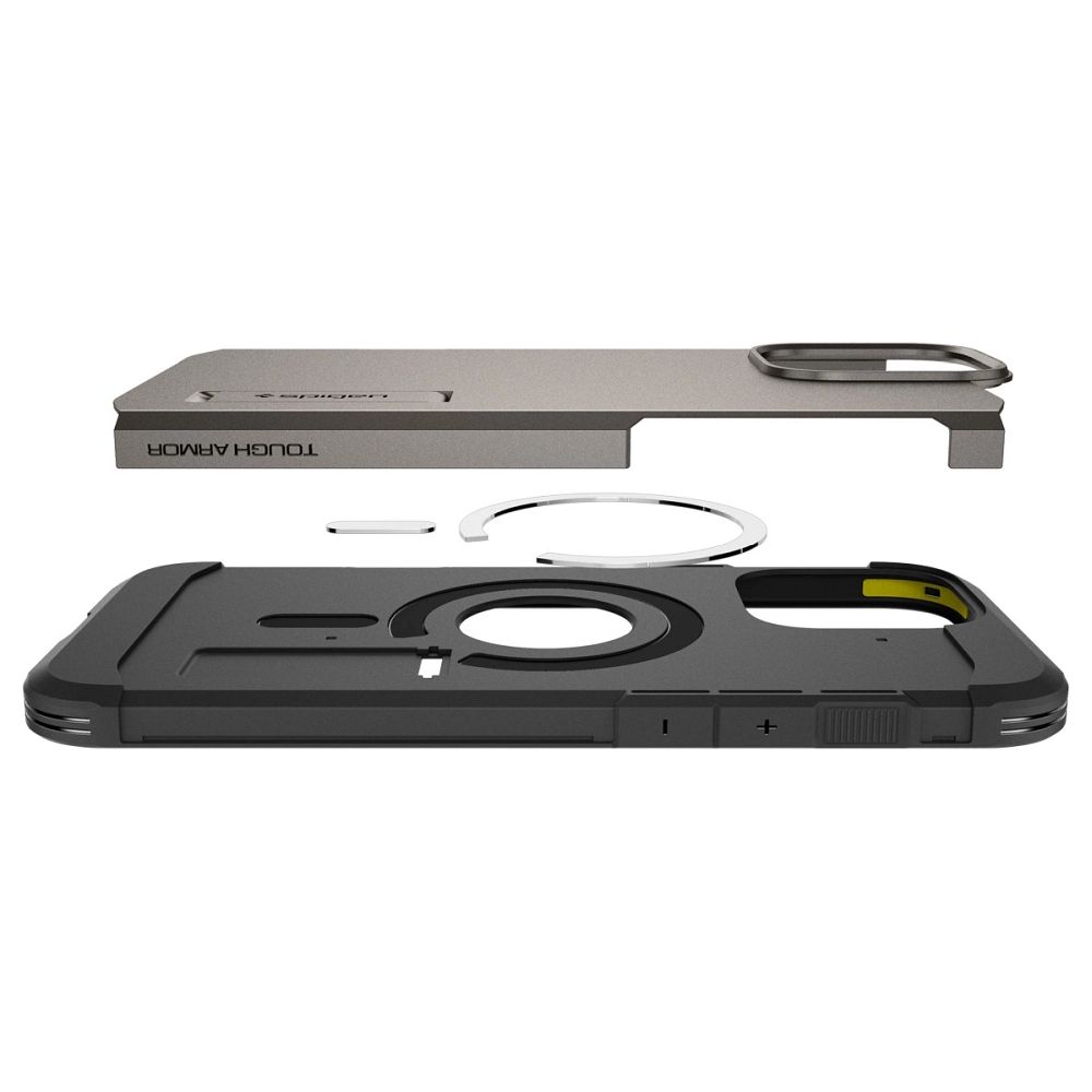 SPIGEN case TOUGH ARMOR MAG compatible with MagSafe for IPHONE 16 Pro gunmetal
