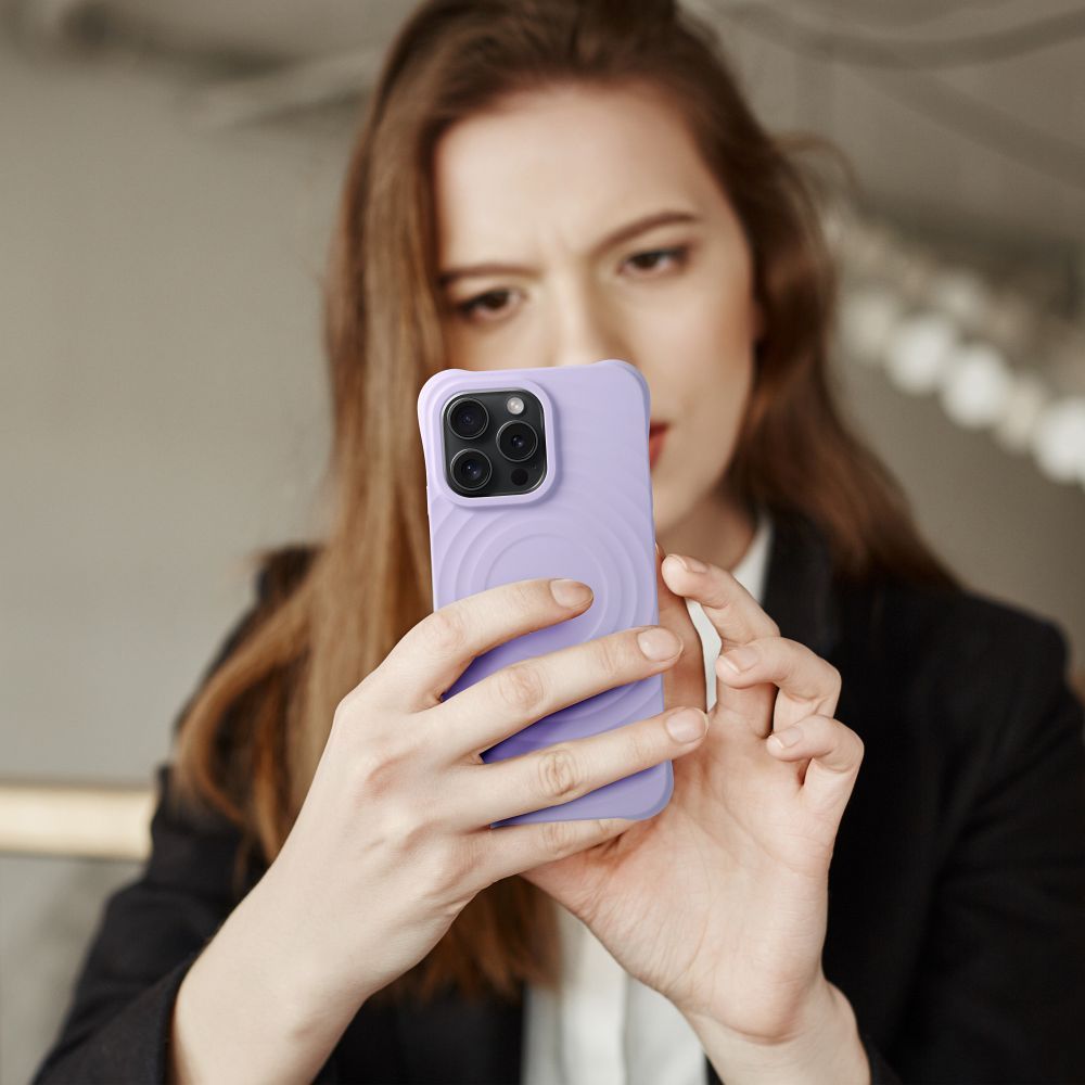 Silicone Zephyr Mag Cover compatible with MagSafe do IPHONE 14 lilac