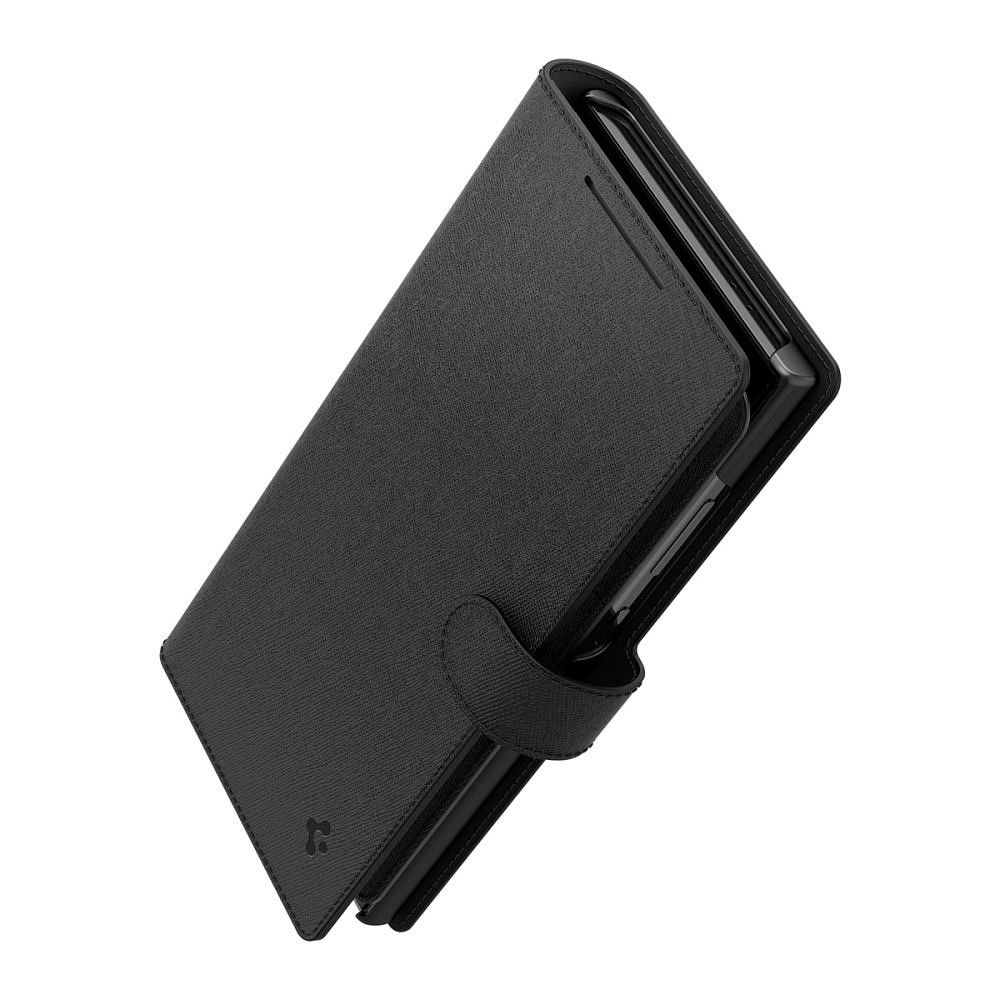 SPIGEN WALLET S Plus book for SAMSUNG S24 Ultra black