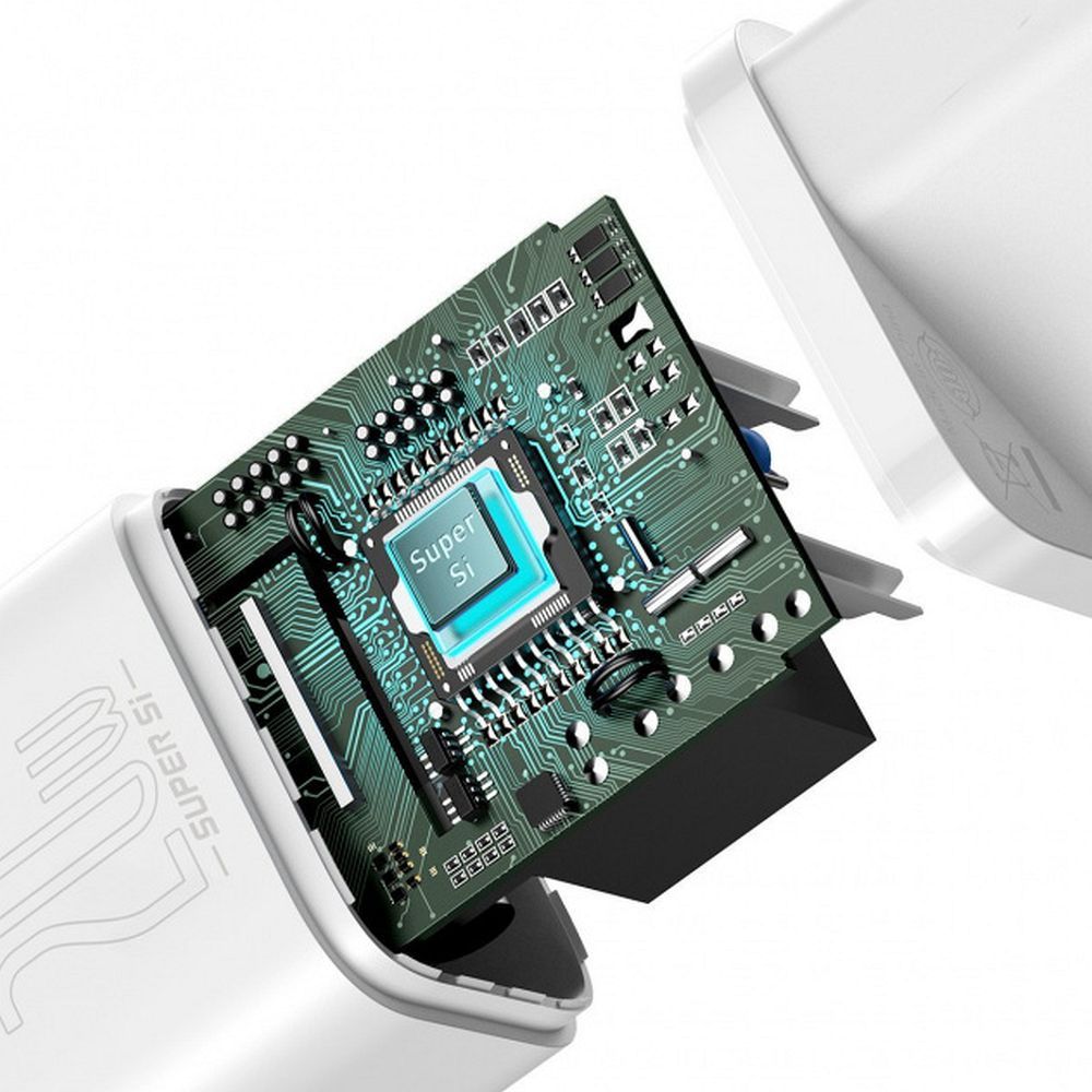 BASEUS charger Type C + cable Type C to Lightning PD QC3.0 3A 20W TZCCSUP-B02/CCCJGCE-D white