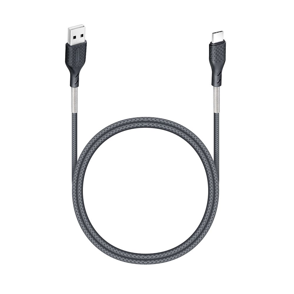 FORCELL F-ENERGY Carbon CB-02A cable USB A to Type C 2,4A 18W 1 m black