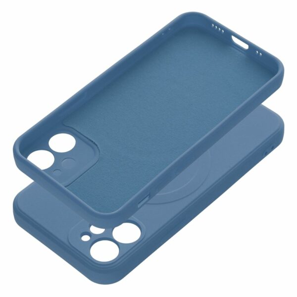 SILICONE MAG COVER case compatible with MagSafe for IPHONE 12 blue