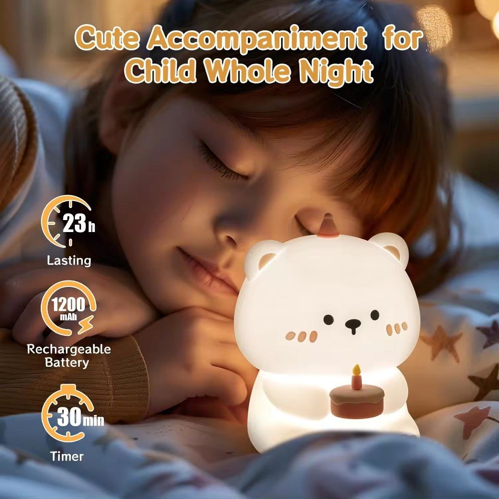 Table lamp bedside birthday teddy bear Art Deco touch style