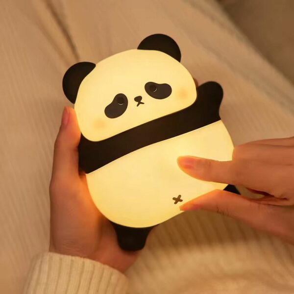 Table lamp bedside Sleeping panda Art Deco touch style