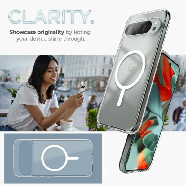 SPIGEN case ULTRA HYBRID Onetap Ring MagSafe for GOOGLE Pixel 9 Pro white