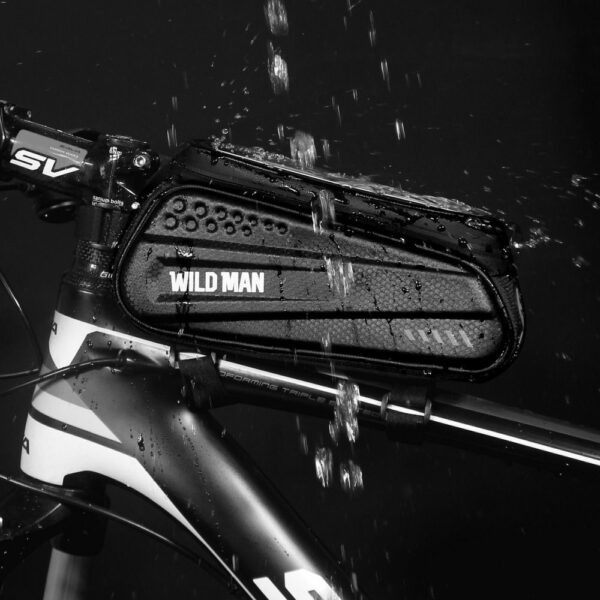 WILDMAN traveling bag for bicycle frame with zipper ES3 1L ( 4"- 7" ) black