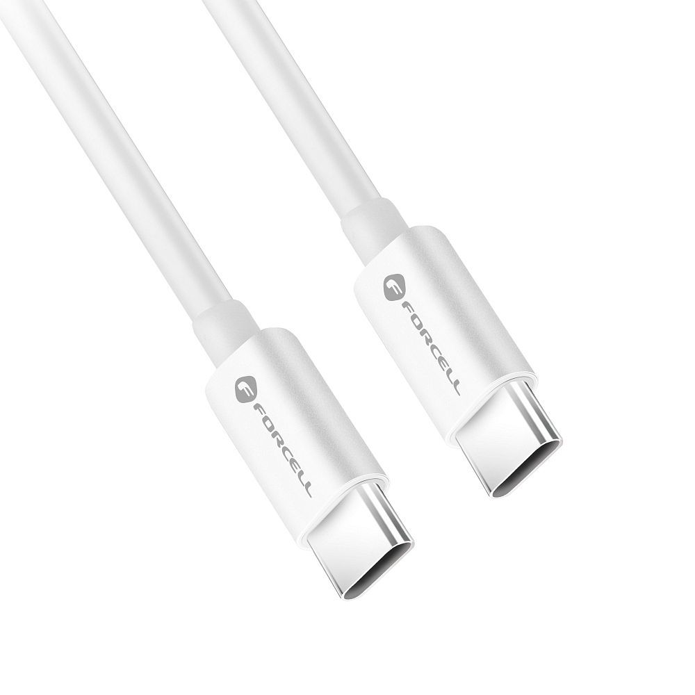 FORCELL F-ENERGY C338 cable Type C to Type C PD QC4.0 3A 60W 1,5 m white