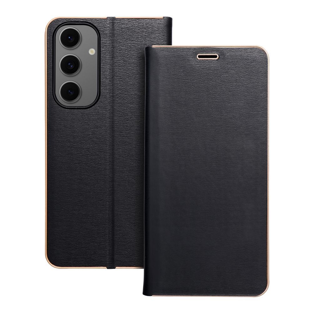 5d5af419abe1ef0981bf37772e6475d5 LUNA Book Gold for SAMSUNG S24 FE black