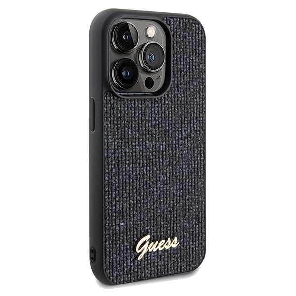 GUESS case for IPHONE 14 Pro GUHCP14LPMSDGSK (Disco Metal Script) black